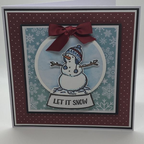 Let It Snow Hand Colored Card