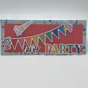 Let's Party Banner Slim Fold Card