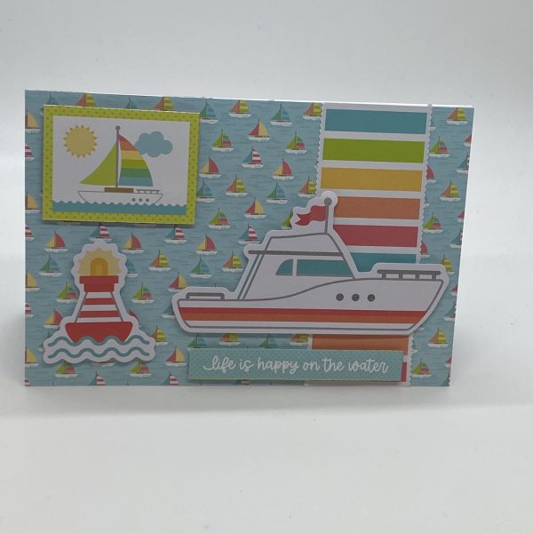 Life Is Happy Boat Card