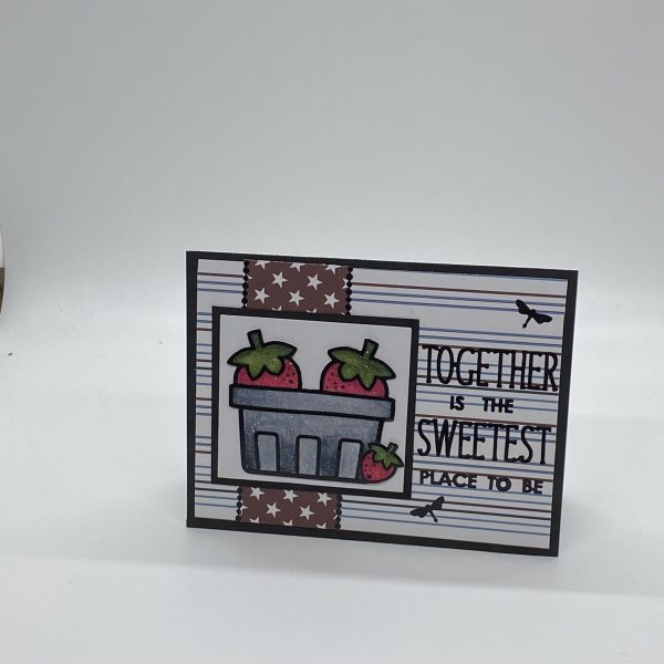 Berry Basket Glitter Card