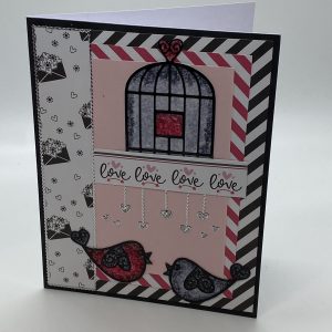 Love Love Love Glitter Card