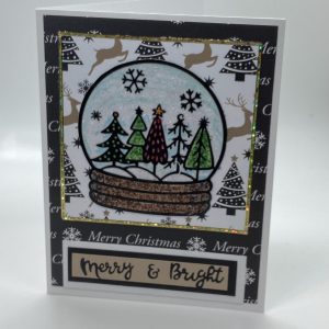 Merry and Bright Glitter Card