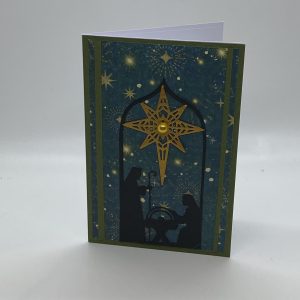 Nativity Black Silhouette Card