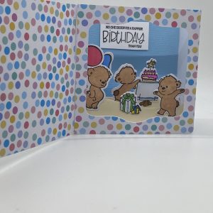 No One Deserves A Happier Birthday Than You Hand Colored Tunnel Card