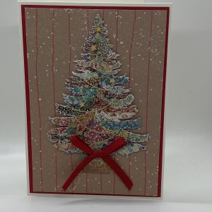 Old Fashioned Raised Christmas Tree Card