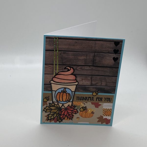 Pumpkin Latte Glitter Card