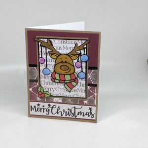 Reindeer Glitter Christmas Card