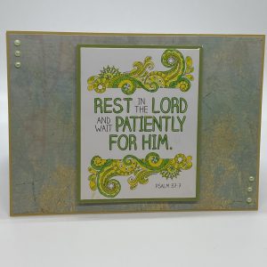 Rest In The Lord Scripture Card