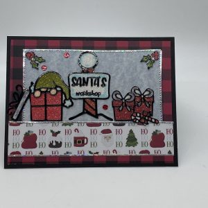 Santa's Workshop Glitter Card