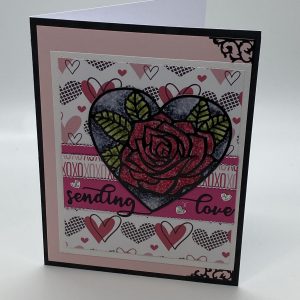 Sending Love Glitter Card