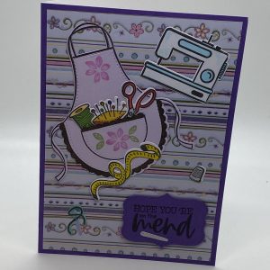 Sewing Apron Get Well Card