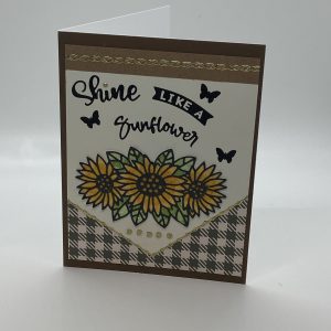 Shine Like A Sunflower Glitter Card