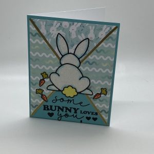 Some Bunny Loves You Glitter Card