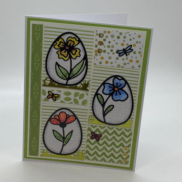 Springtime Eggs Glitter Card