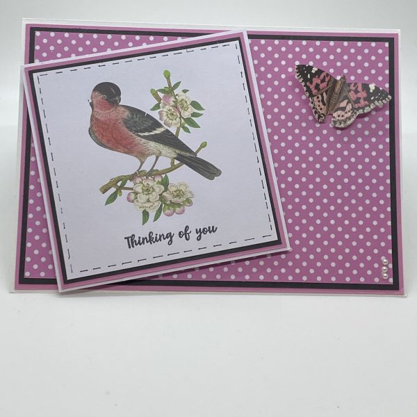 Thinking Of You Bird And Butterfly Card