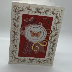 Thinking Of You Hand Colored Butterfly Card