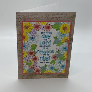 This Is The Day Hand Colored Scripture Card