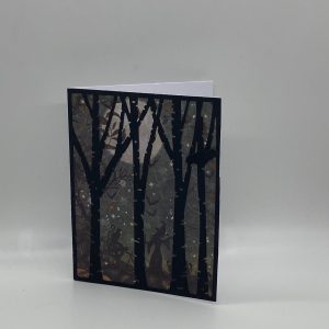 Through The Trees Halloween Scene Card