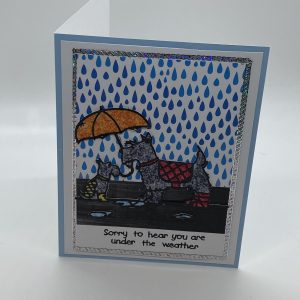 Under The Weather Glitter Card