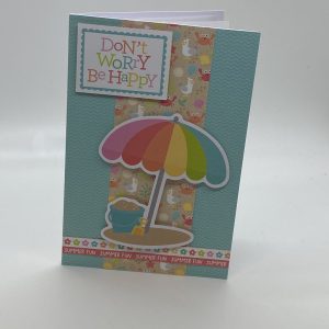 Be Happy Beach Umbrella Card