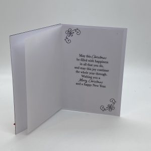 White Script On Plaid Background Card