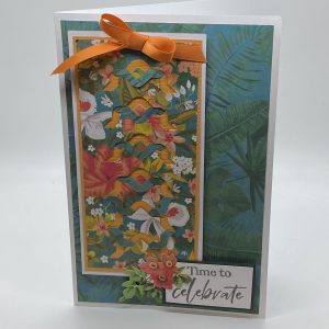 Woven Tropical Print Card