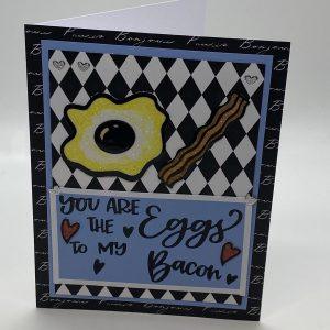 You Are The Eggs To My Bacon Glitter Card