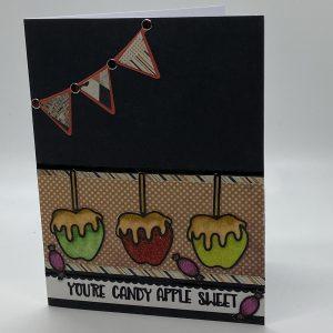 You're Candy Apple Sweet Glitter Card