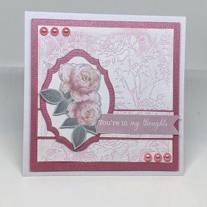 You're In My Thoughts Embossed Card