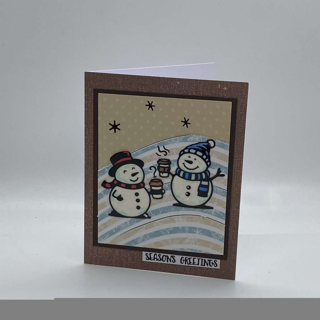 Glitter Snowmen Winter Card