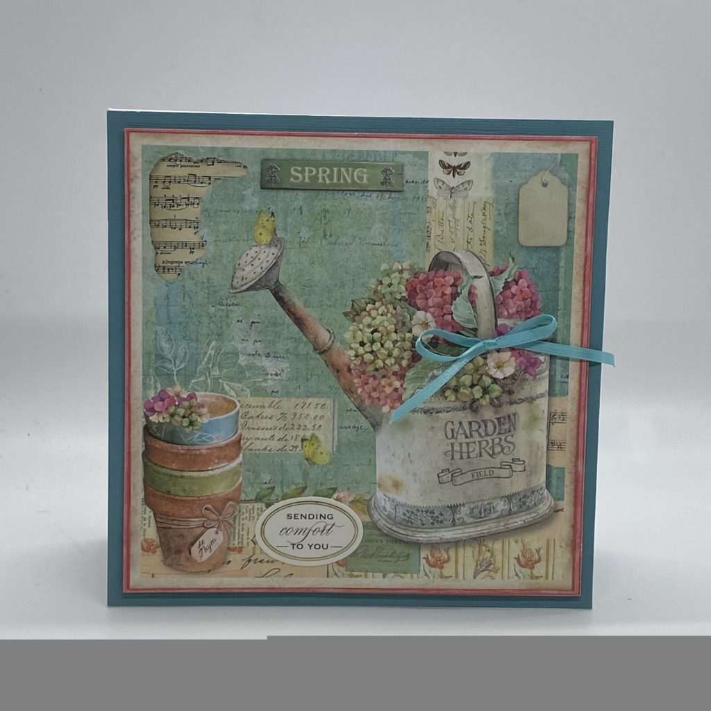 Flower Filled Watering Can Get Well Card