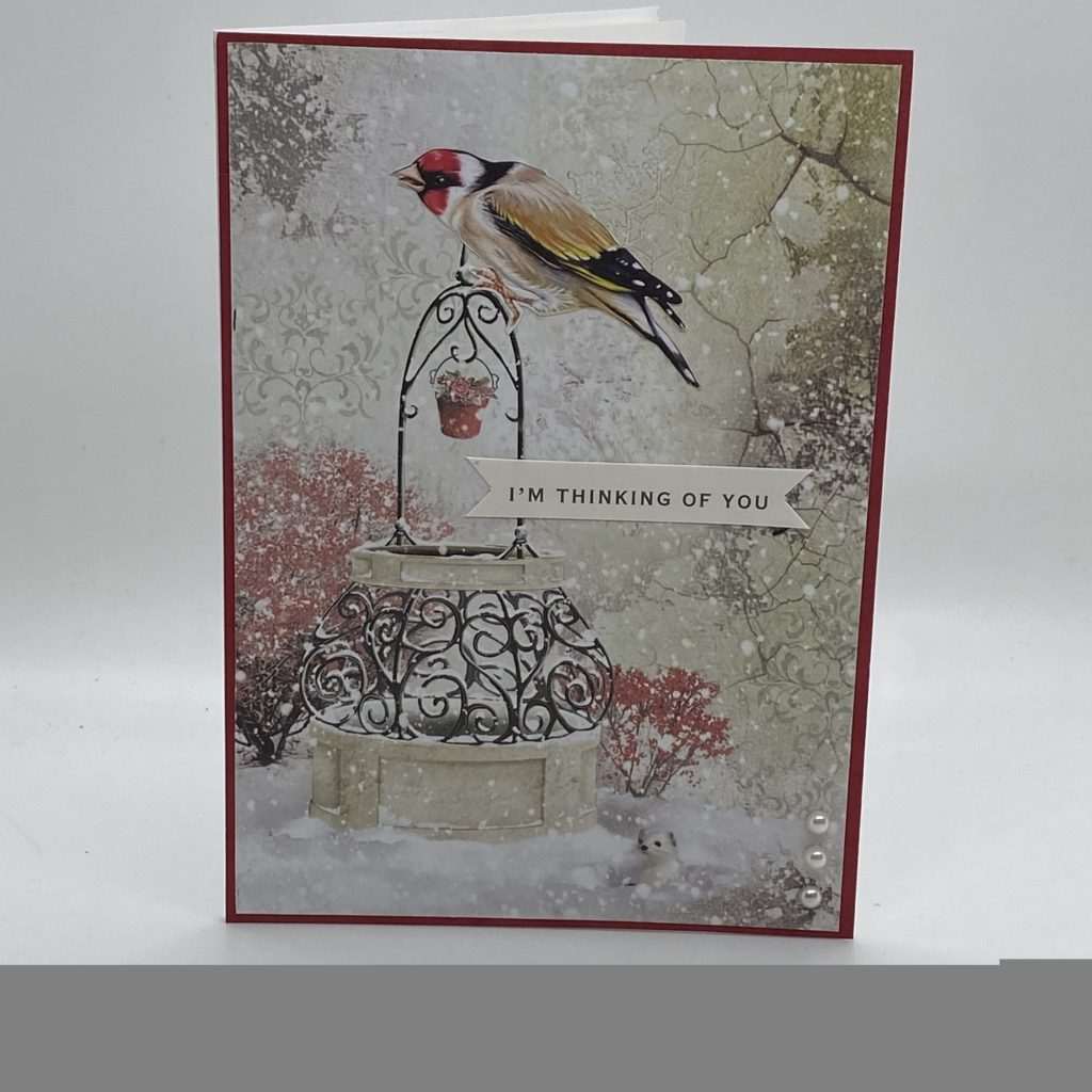 Bird And Well Winter Roses Friendship Card