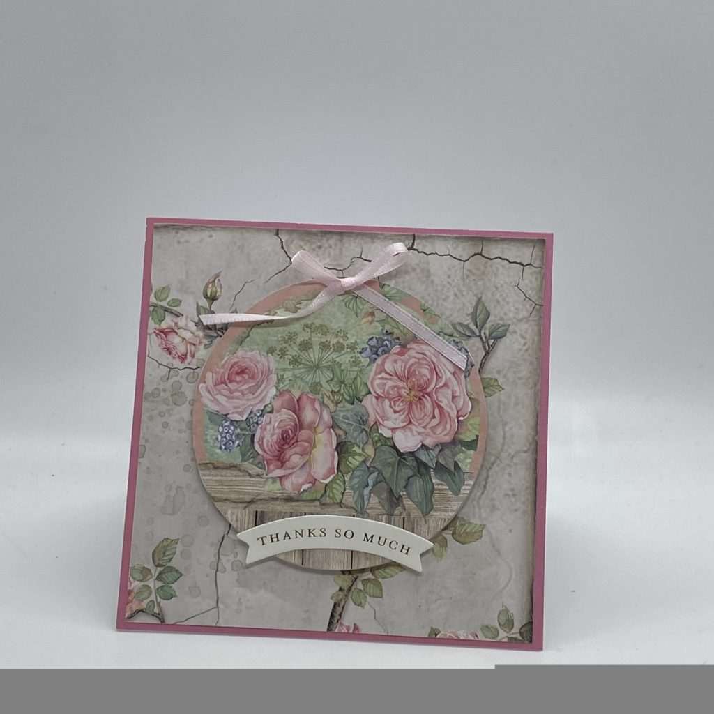 Circle Of Roses Thank You Card
