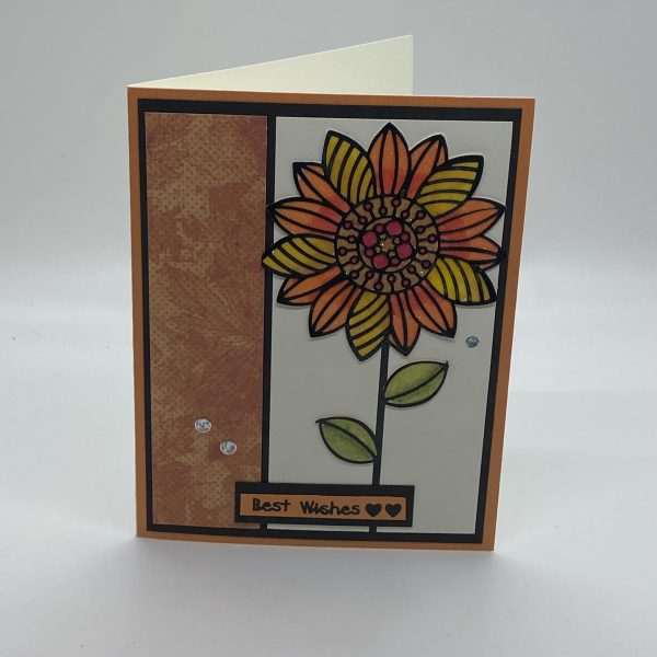 Best Wishes Glitter Card