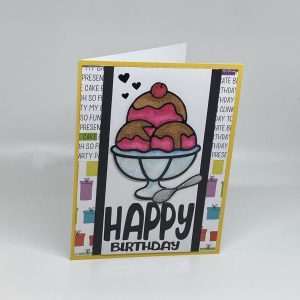 Ice Cream Glitter Card
