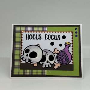 Skulls And Potions Glitter Halloween Card