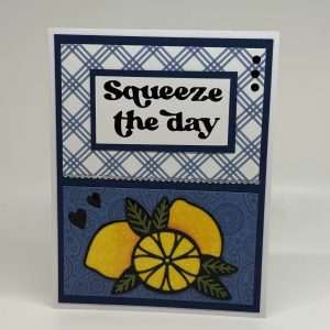 Fresh Lemons Glitter Inspirational Card