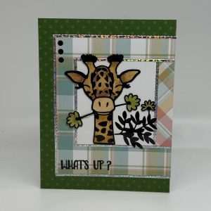 Thinking Of You Giraffe Glitter Card
