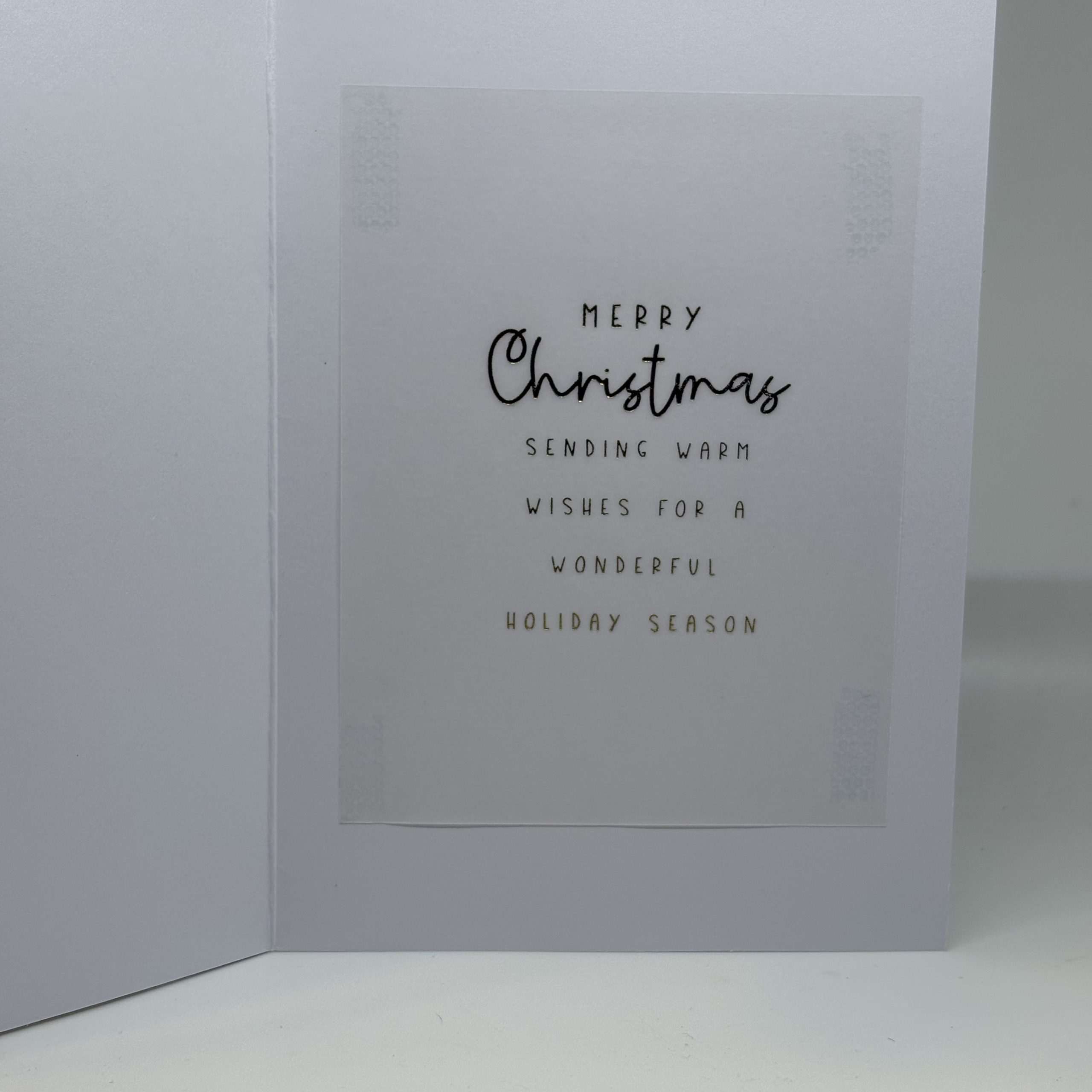 Cozy Fireplace With Knitting Basket Christmas Card - Image 2