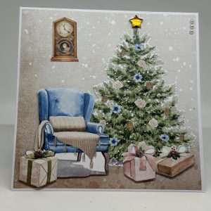 Cozy Christmas Tree With Presents Christmas Card