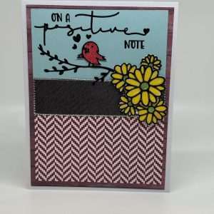 Little Birdie Singing Inspirational Glitter Card