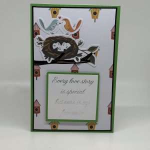 Love Birds On A Nest Card