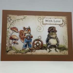 Squirrel And Frog Friendship Card