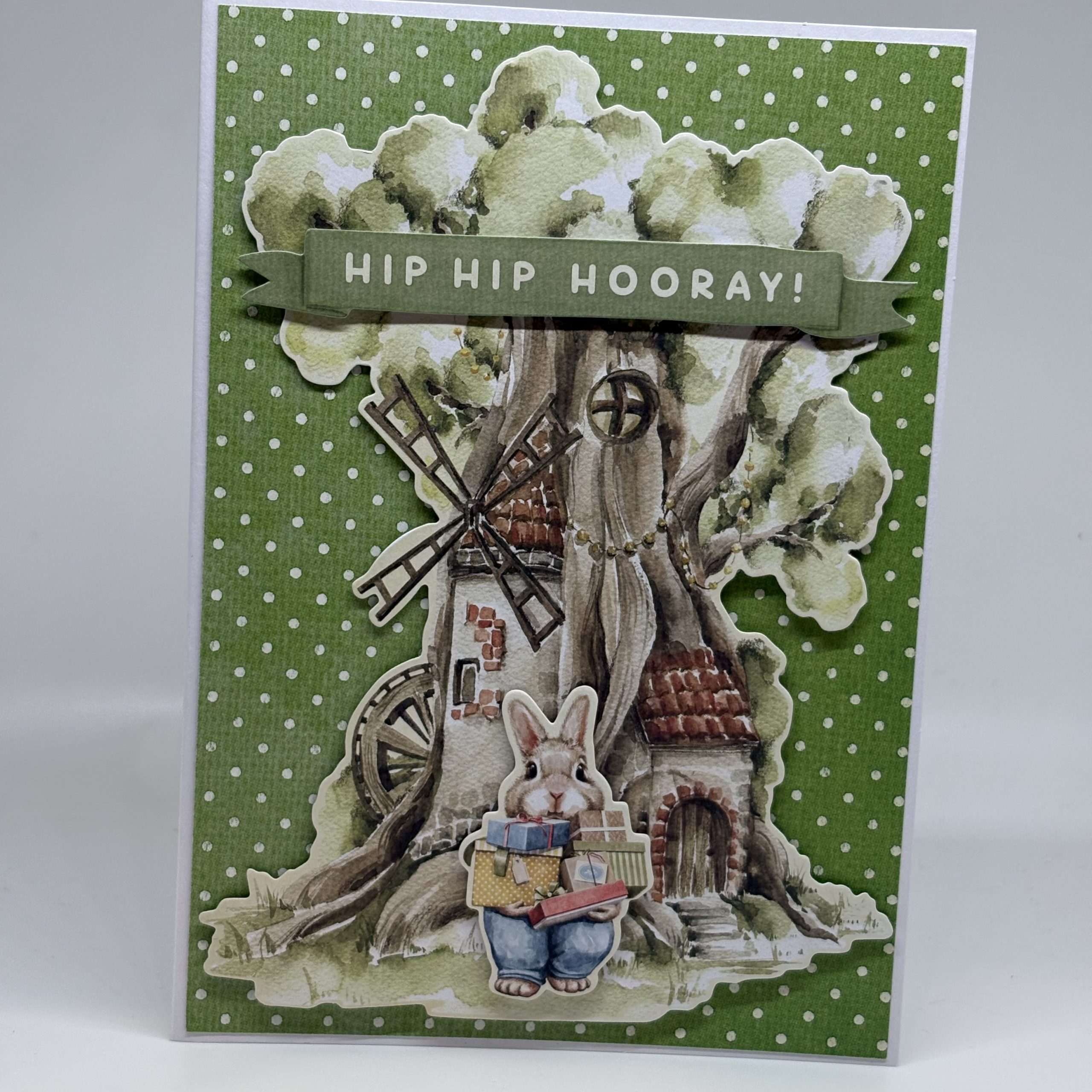 Bunny Arms Full Of Presents Celebration Card