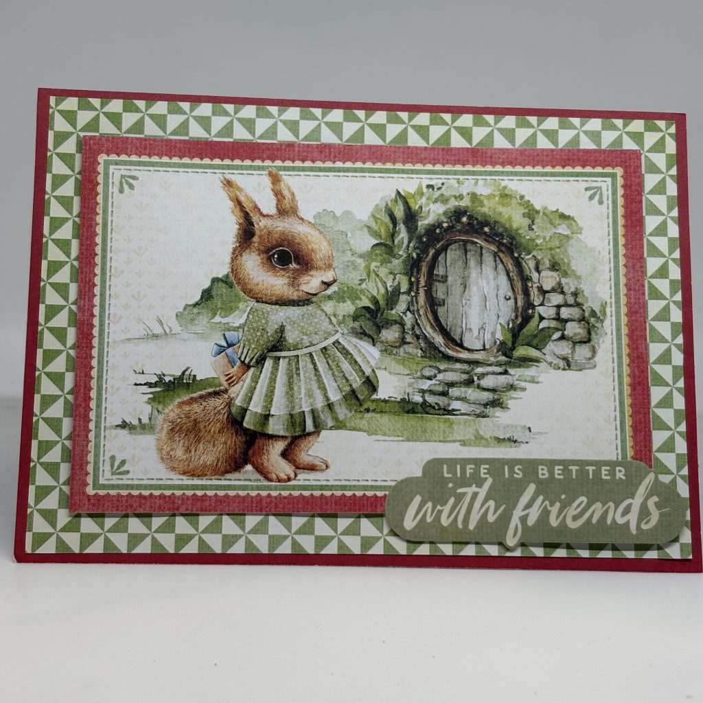 Bunny Holding Hidden Present Friendship Card