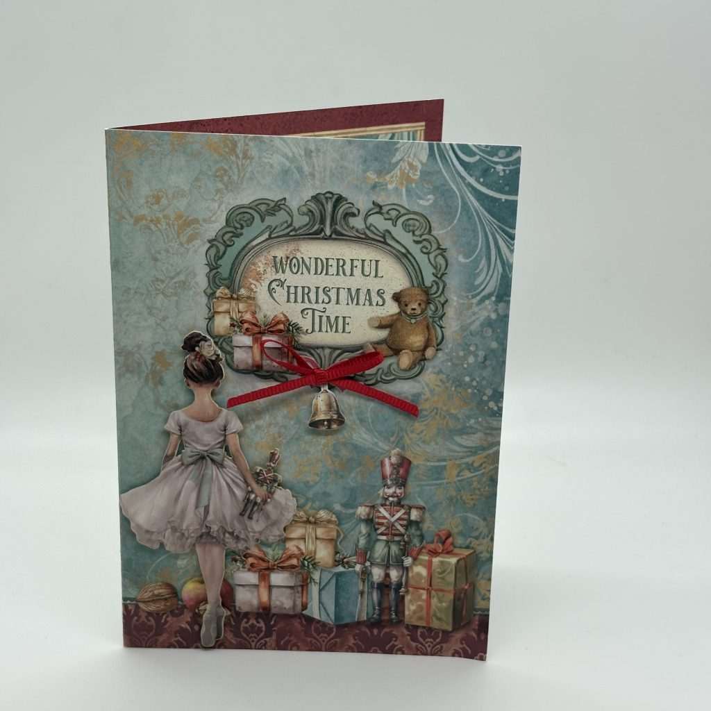 Ballerina With Presents Christmas Card