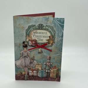 Ballerina With Presents Christmas Card