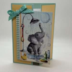 IMG_3450 Showering Baby Elephant New Baby Card