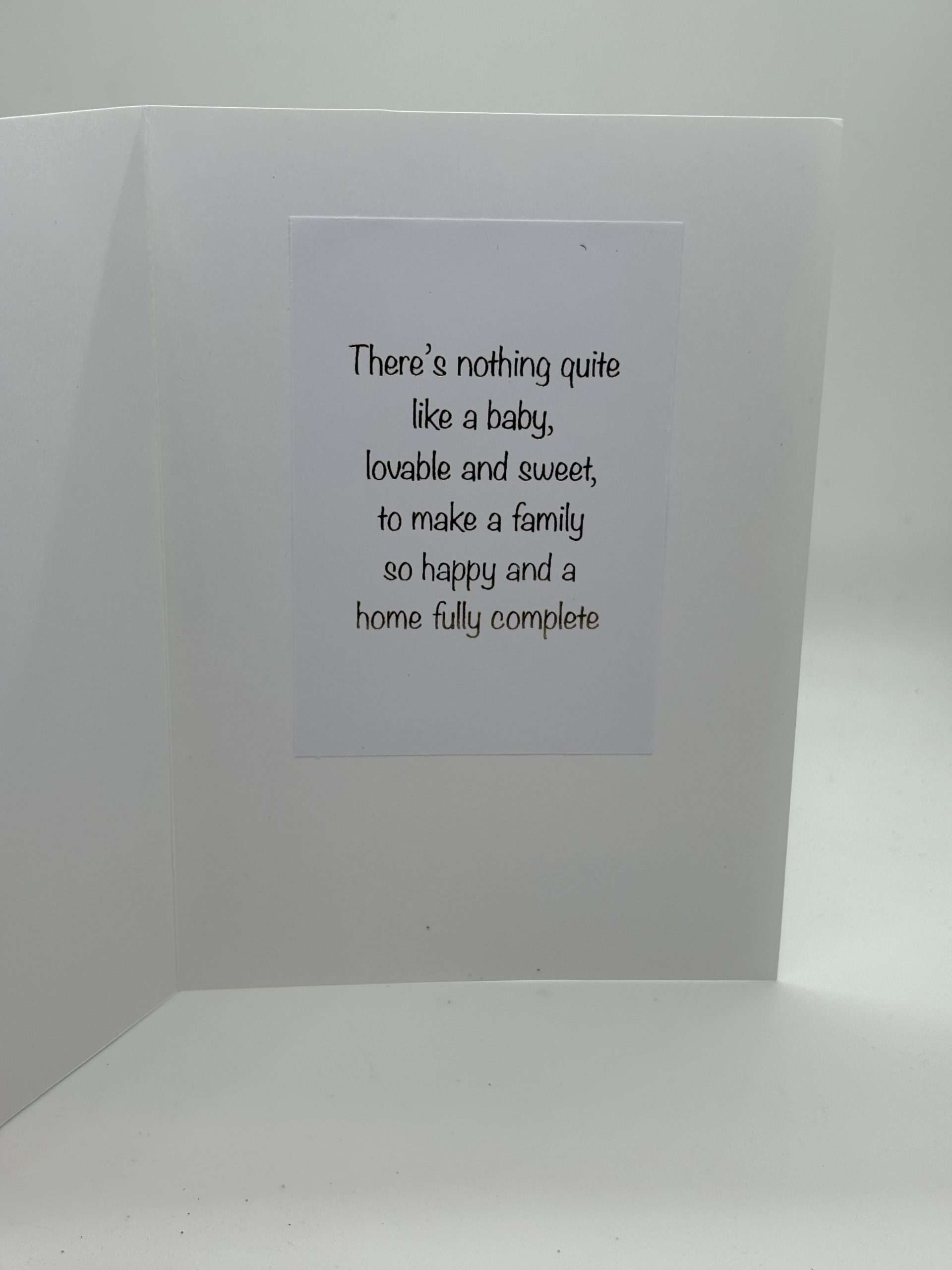 Duckling Splashing In A Cup New Baby Card - Image 2