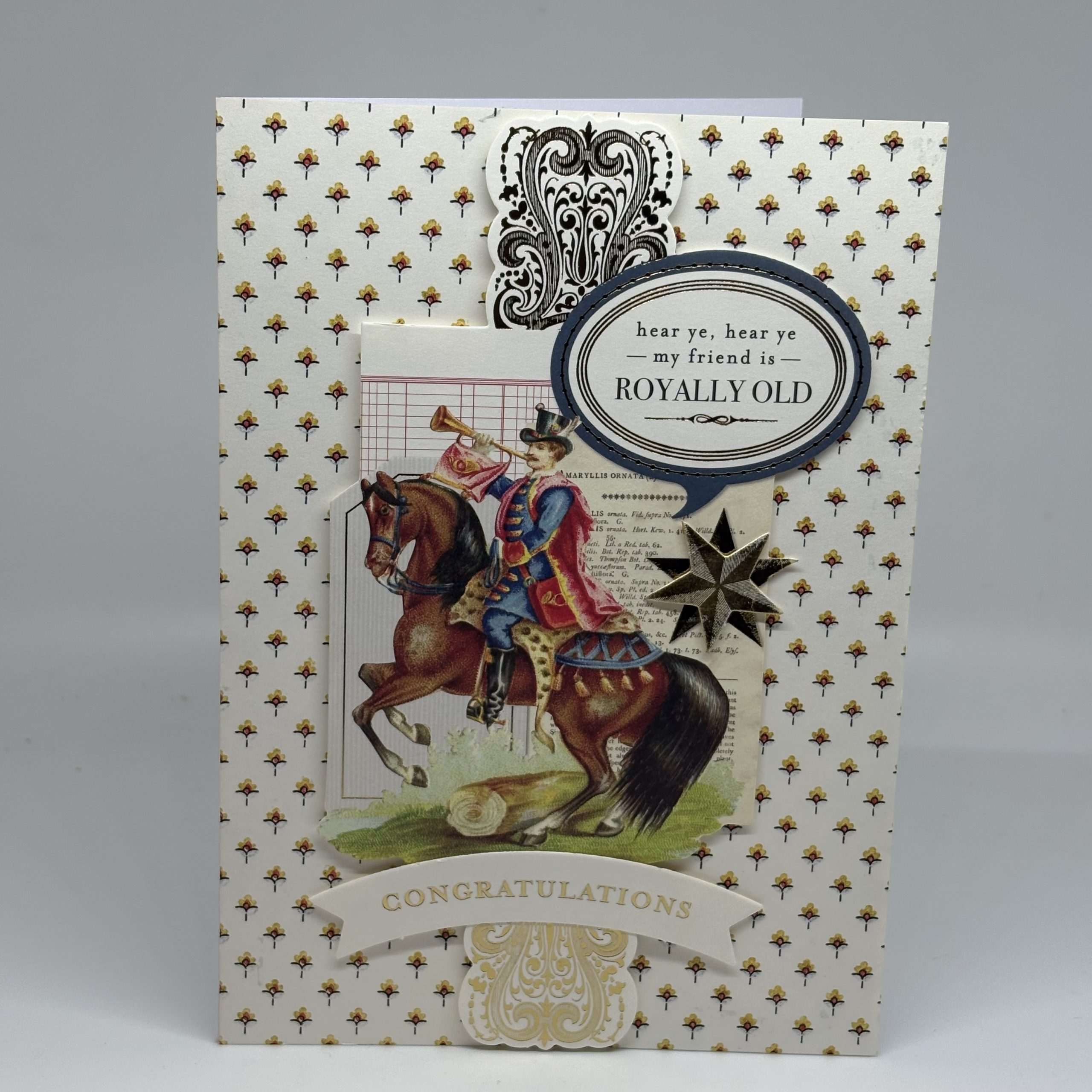 Royally Old Congratulations For Him Card